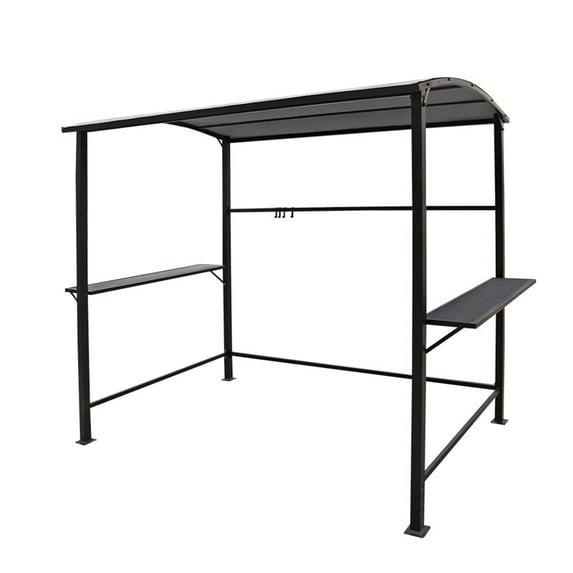 JOIVI Grill Gazebo 8FT x 4.6FT Outdoor Gazebo Patio Gazebo Canopy Grill BBQ, Gray