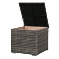 thumbnail image 1 of JOIVI Outdoor Storage Box, 88-Gallon Patio Rattan Storage Deck Box with Hinged Lid, Weather-resistant PE Wicker Container for Patio Cushions, Gardening Tools and Pool Toys, Gray, 1 of 8
