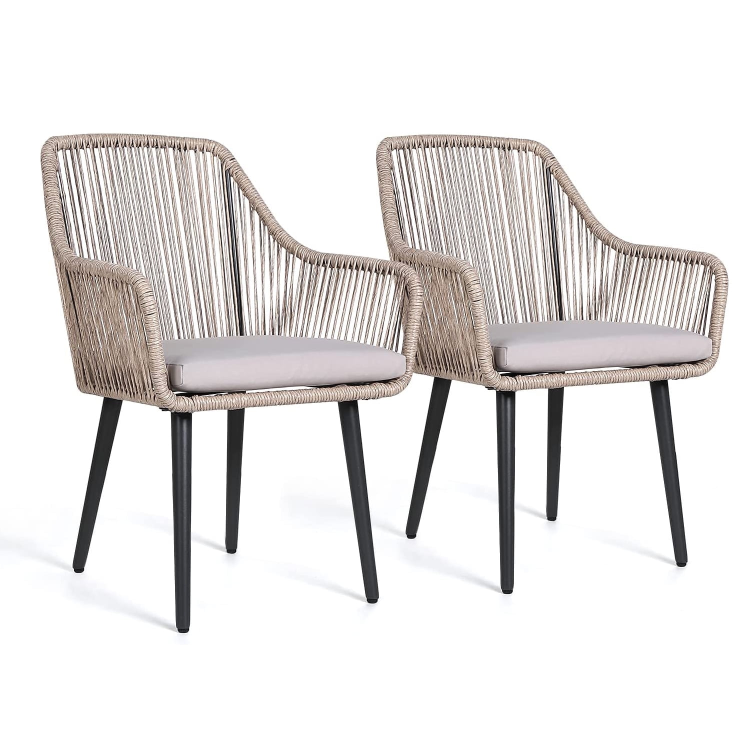 JOIVI Patio Wicker Chairs, Pieces Outdoor Dining Philippines Ubuy