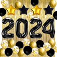 JOJO FLY Graduation Party Supplies 2024 Decorations Kit, Black 2024