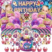 JOJO Siwa Birthday Party Supplies Balloons Paper Plates Decoration Cake Topper Decor Tableware Banner Backdrop
