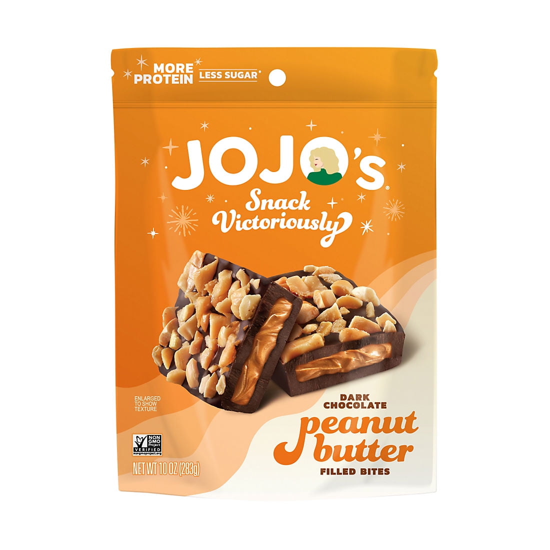 JOJO's Dark Chocolate Peanut Butter Filled Bites, 10 oz.