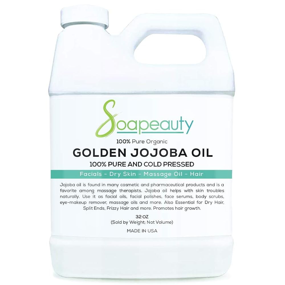 JOJOBA OIL 100 PURE UNREFINED GOLDEN COLD PRESSED 4 OZ TO 7 LB (32 OZ