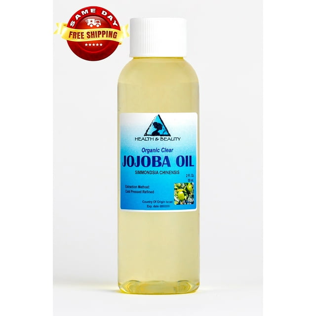 JOJOBA OIL CLEAR ORGANIC CARRIER COLD PRESSED REFINED 100 PURE 2 OZ