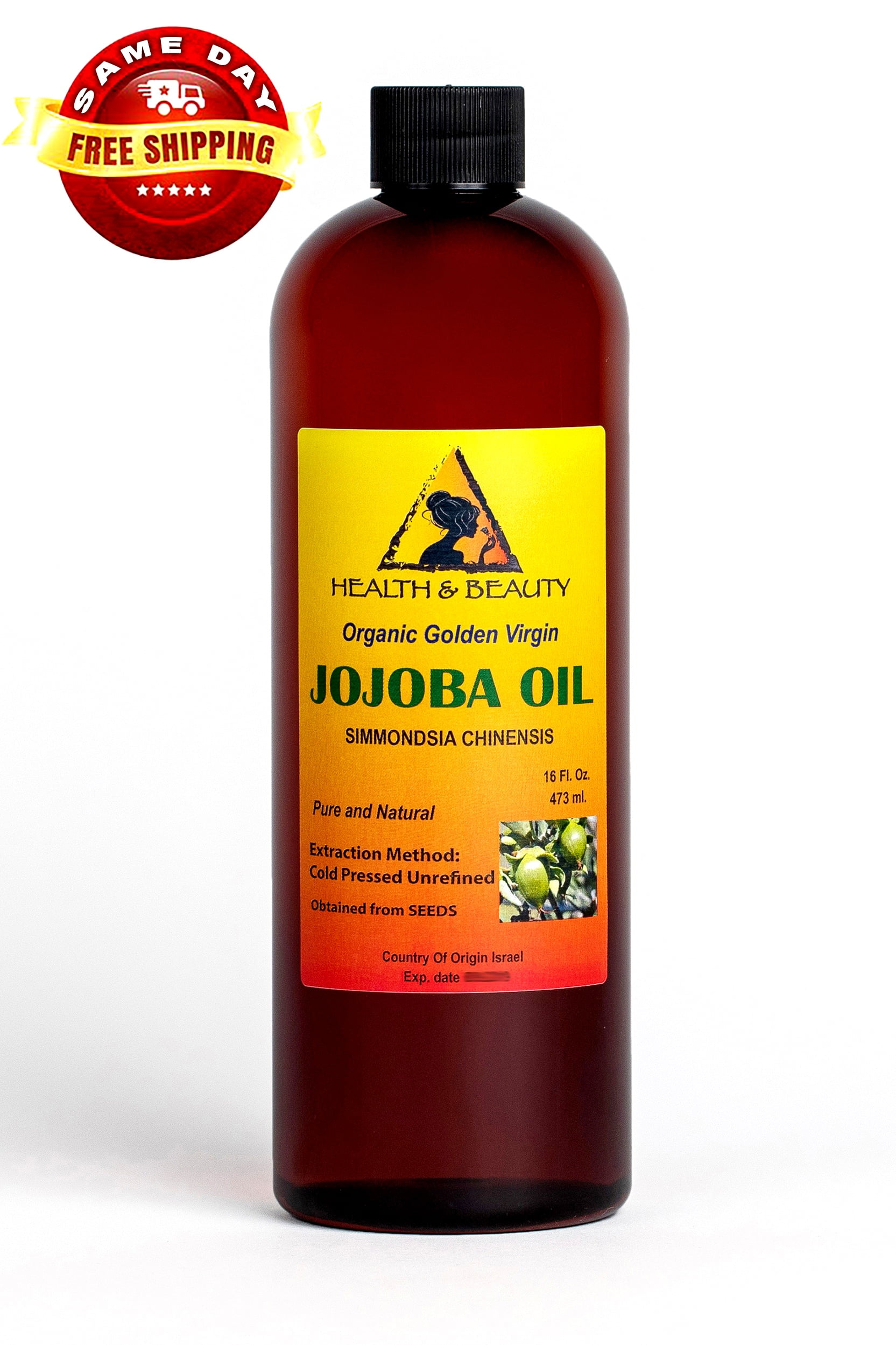 JOJOBA OIL GOLDEN ORGANIC CARRIER UNREFINED COLD PRESSED RAW VIRGIN PURE 48 OZ