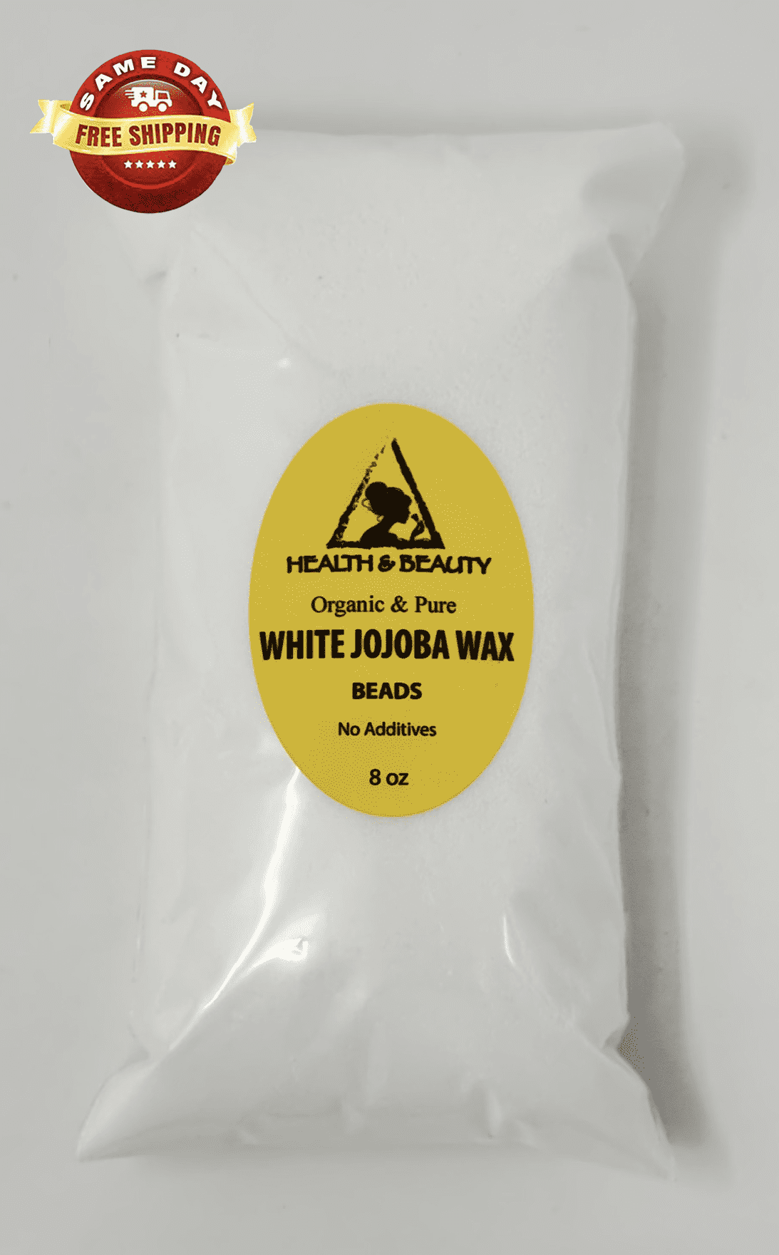 JOJOBA WAX WHITE BEADS ORGANIC PASTILLES PREMIUM GRADE NATURAL 100% PURE 8 OZ