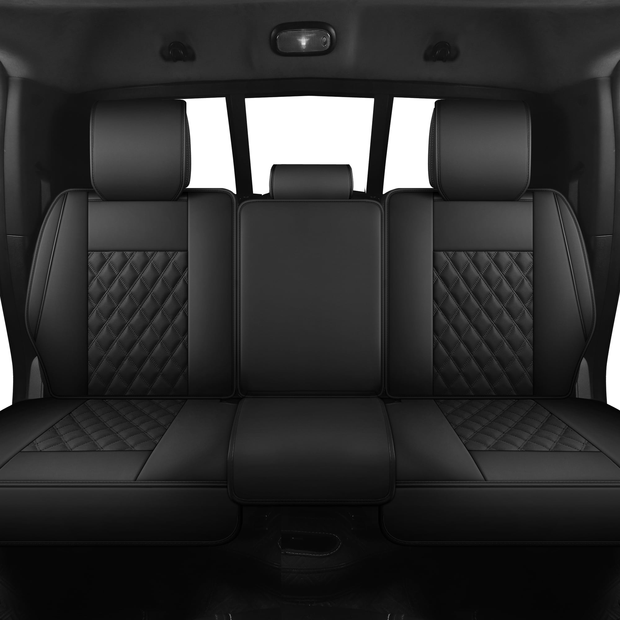 JOJOBAY Car Seat Covers for Dodge Ram,Fit 2009-2026 1500/2500/3500 HD Pick-up Truck,Crew,Regular,Quad,Mega Cab,Waterproof Synthetic Leather Seat Covers(Rear Seat Cover,Black)