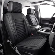 JOJOBAY Chevy Silverado Seat Covers,GMC Sierra Seat Covers,Custom Fit 2007-2026 1500 2500HD 3500HD Crew Double Extended Regular Cab,LT LZT RST Trail BossFull Set,Black