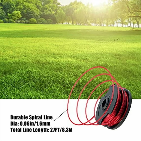 JOJOCY Trimmer Replacement Spool Line String Trimmer Line 0.065 inch 27 Feet Suitable for Hyper GT500WU HT18-401-002-01 HT10-401-002-01 HT19-401-003-03 (10 Pack Line, 2 Cap)