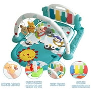 JOJOLAM Baby Play Gym Mat Baby Music Mat High Quality Baby Music Fitness Rack Crawling Pad Baby Play Mat for Sensory Exploration and Motor Skill Development Musical Activity,Blue