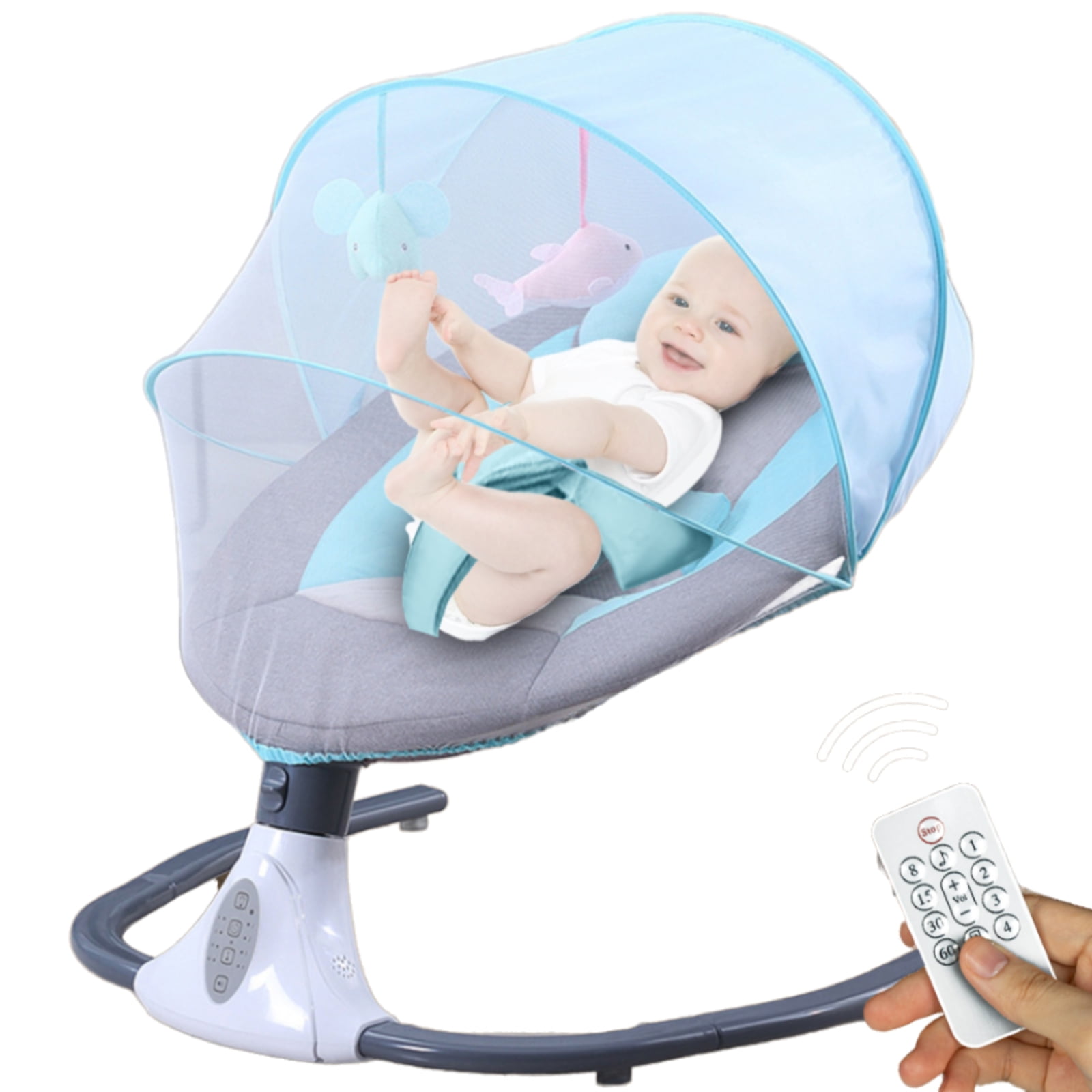 Electric Baby Rocking Chair Washable Bluetoeth Infant Rocking Swing Dining Chair  Babies Swing Chair Electric Baby Couch