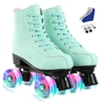 thumbnail image 1 of FACNOATIHN Roller Skate, Classic Fashion Skates for Adults Kids with Light up Wheels, Green(Women's 5.5 / Men's 5), 1 of 11