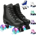 thumbnail image 1 of FACNOATIHN Roller Skate, Classic Fashion Skates for Adults Kids with Light up Wheels, Black(Women's 11 / Men's 9.5), 1 of 10