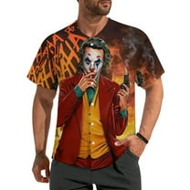 JOKER Baseball Jersey Button Down Personalized T-shirt Sports Fans Print Tee for Women Men XS
