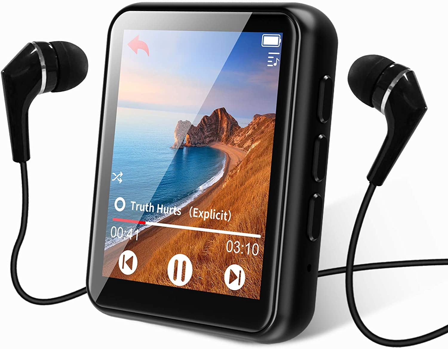 96GB MP3 Player with Bluetooth 5.0: Portable Lossless Sound Music Player  with HD Speaker,2.4 Screen Voice Recorder,FM Radio,Touch Buttons,Support  up