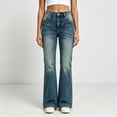 thumbnail image 1 of JOLIP Women's High Waist Flare Jeans, Soft Stretch Bootcut Denim Pants With Embroidered Back Pockets, 1 of 7