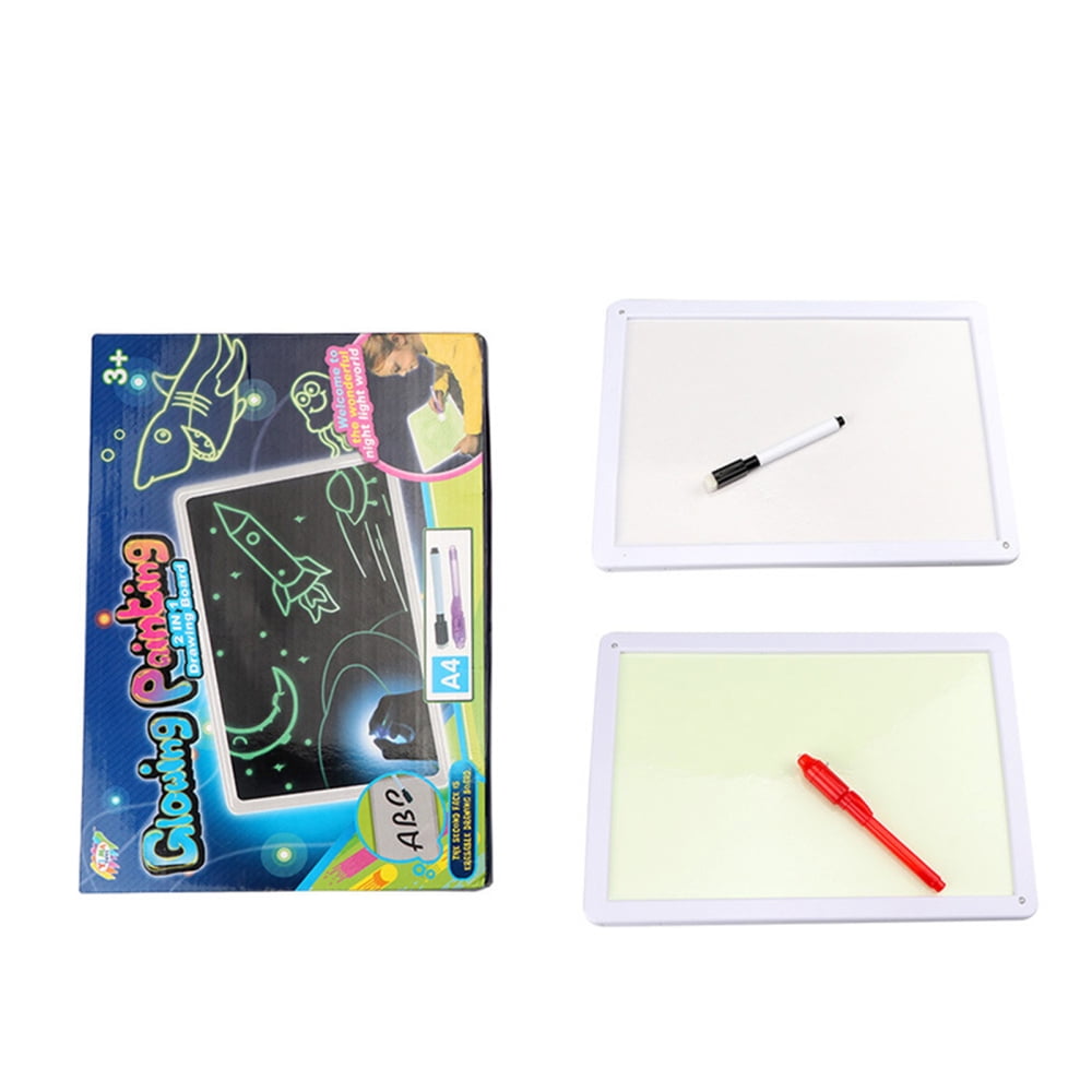 JOLIXIEYE Portable Draw Sketchpad Board Creative Glow In Dark Painting Pad Suitable for Children