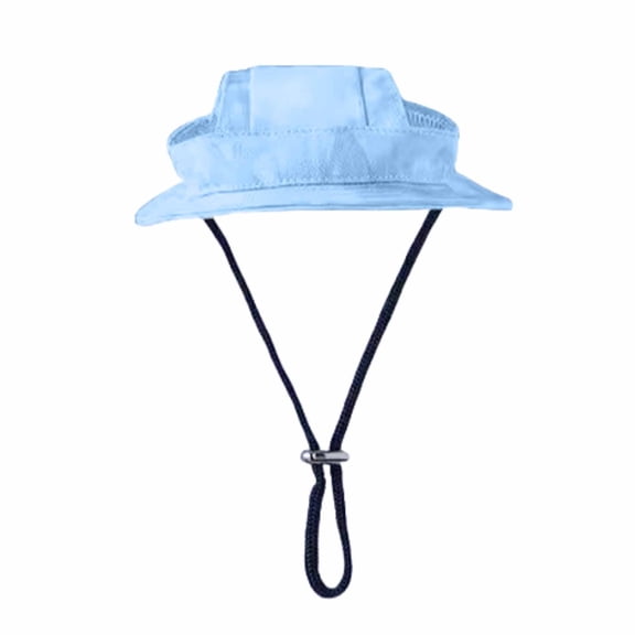 JOLLGII Custom Embroidered Pet Sun Hat, Personalized Name Outdoor UV Cap for Dogs & Cats, Spring Summer(M,Blue)