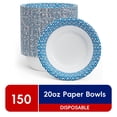 thumbnail image 1 of JOLLY CHEF Disposable Paper Bowls 20 oz,150 Count,Printed Soak Proof Large Bowls for Breakfast, Lunch, and Dinner Meals, 1 of 7