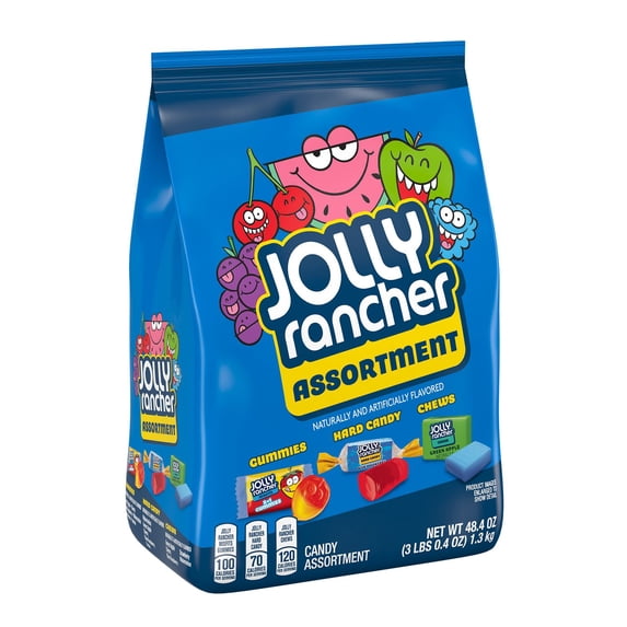 JOLLY RANCHER Assorted Fruit Flavored Candy, Individually Wrapped, 48.4 oz, Bulk Bag