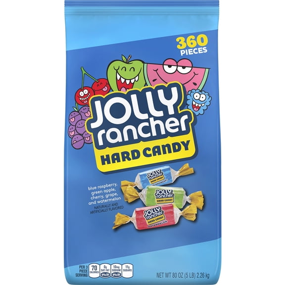 JOLLY RANCHER Assorted Fruit Flavored Hard Candy Bulk Bag, 5 lb