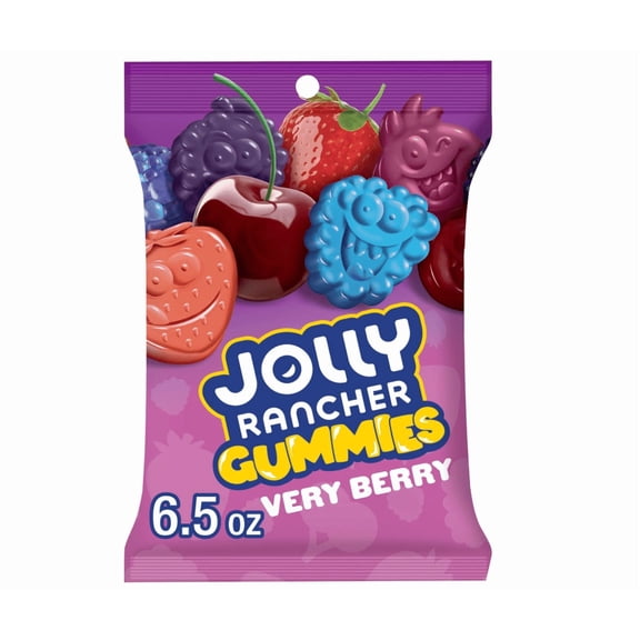 JOLLY RANCHER Gummies Very Berry Fruit Flavored Candy Bag, 6.5 oz