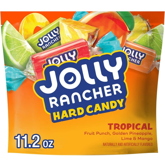 JOLLY RANCHER Assorted Tropical Fruit Flavored Hard Candy Bag, 11.2 oz