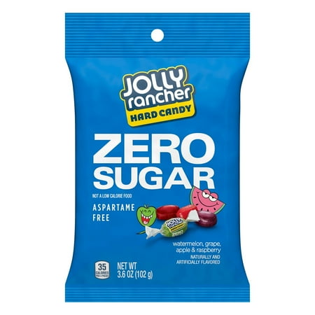 Jolly Rancher Zero Sugar Assorted Fruit Flavored Hard Candy, Bag 3.6 oz