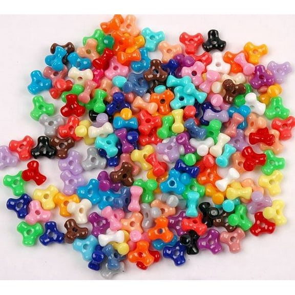 JOLLY STORE Crafts 11mm Tri Beads Multi Colors Made in USA