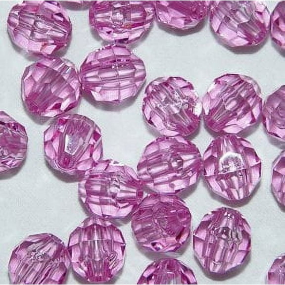 JOLLY STORE Crafts 6mm Faceted Beads Light Amethyst Color, 500pcs