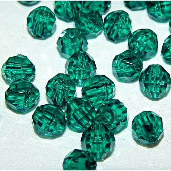 JOLLY STORE Crafts 8mm Faceted Beads Emerald Color, 500pcs