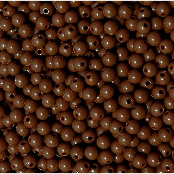 JOLLY STORE Crafts Brown 6mm Round Beads