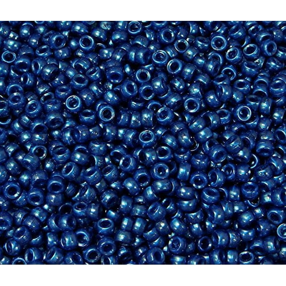 JOLLY STORE Crafts Cobalt Luster 6.5x4mm Mini Pony Beads, Made in USA, 1000pcs