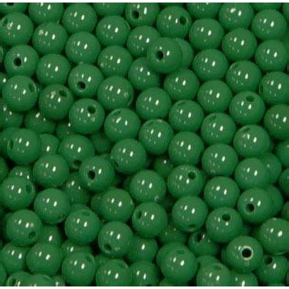 JOLLY STORE Crafts Green 6mm Round Beads