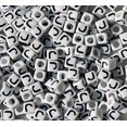 thumbnail image 1 of JOLLY STORE Crafts Letter "J" 7mm Cube Shape Alphabet Beads, 1 of 1