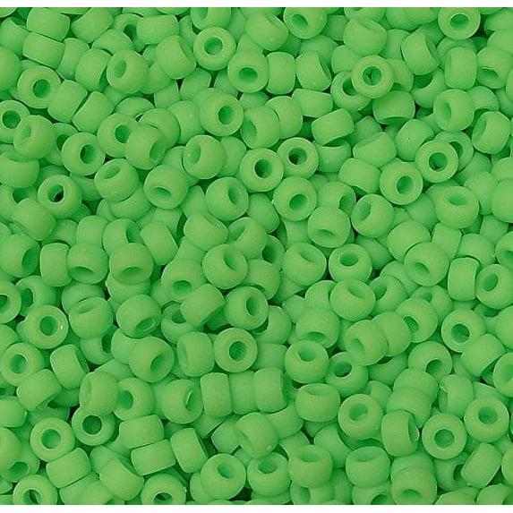 JOLLY STORE Crafts Matte Lime 6.5x4mm Mini Pony Beads, Made in USA, 1000pcs