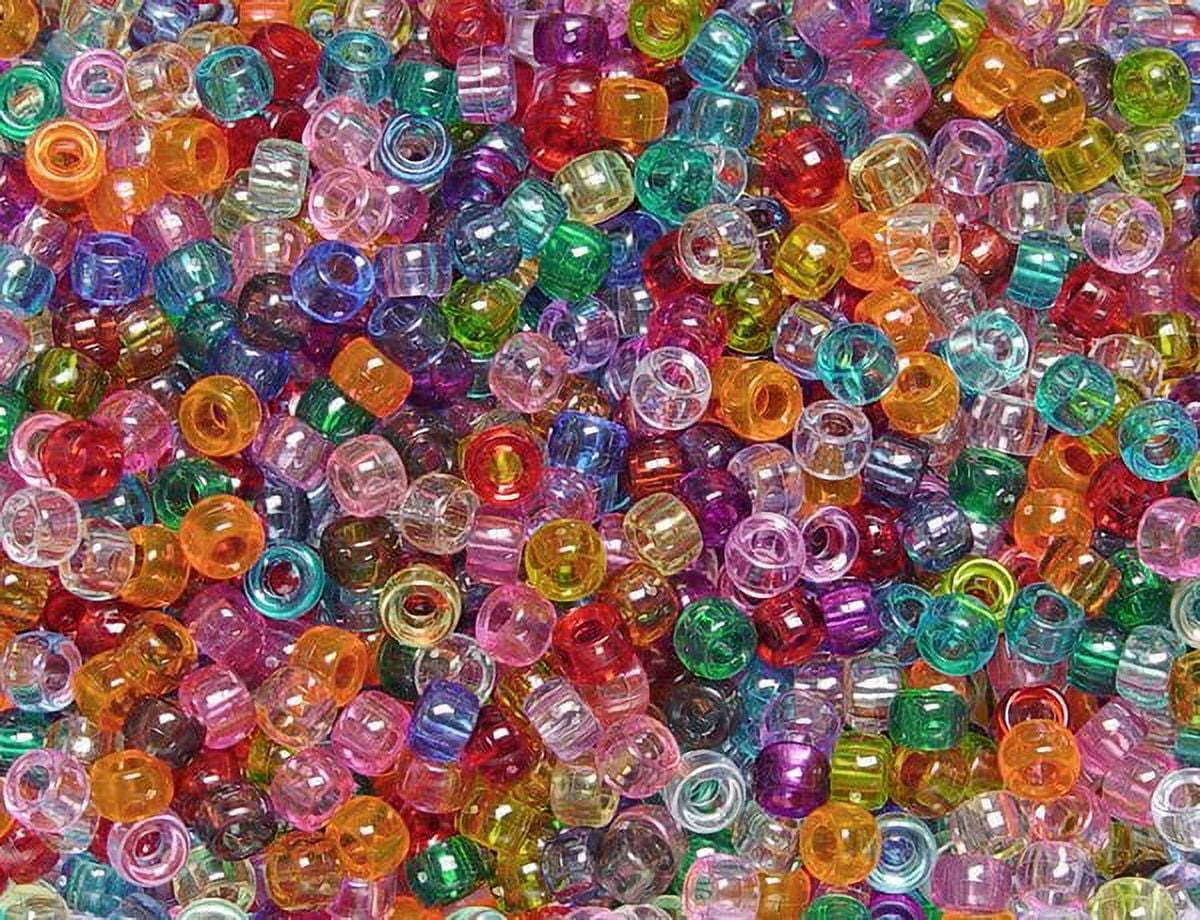 Iooleem Pony Beads(1000pcs Yellow Transparent Pony Beads), Beads for Jewelry Making, Pony Beads for Crafts, Beading Supplies, Arts & Crafts