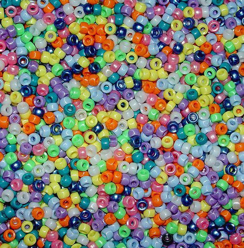 7x4 mm Pink Pearl Mini Barrel Pony Beads 50 Pieces