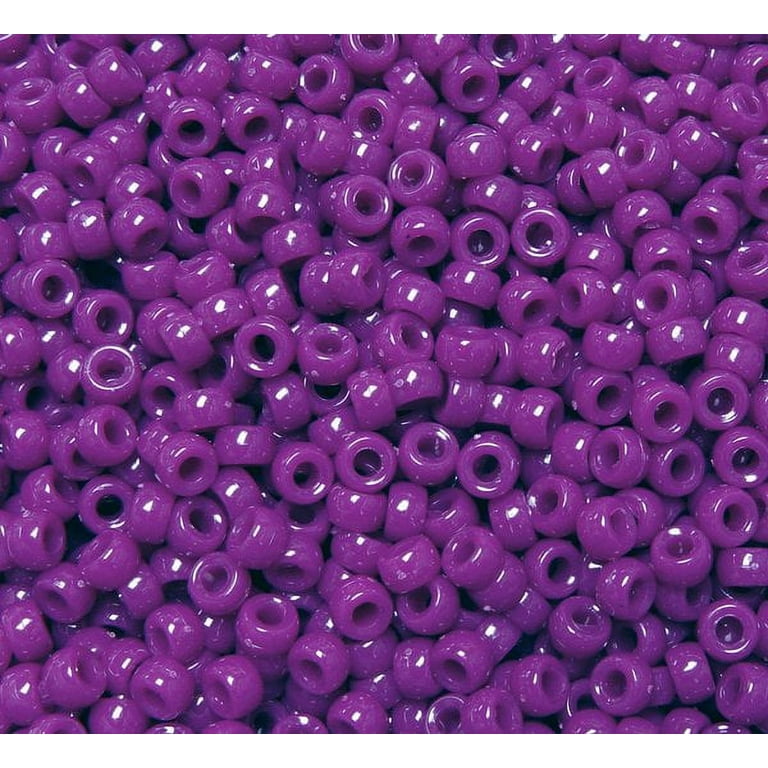 Star Beads Purple Large Hole Pony Beads Made in USA