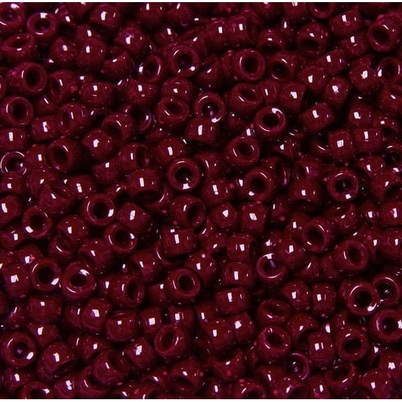JOLLY STORE Crafts Opaque Maroon 6.5x4mm Mini Pony Beads 1000pc made in USA
