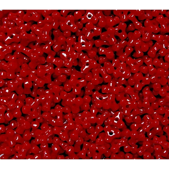 JOLLY STORE Crafts Red 11mm Tri Beads 500pc Made in USA