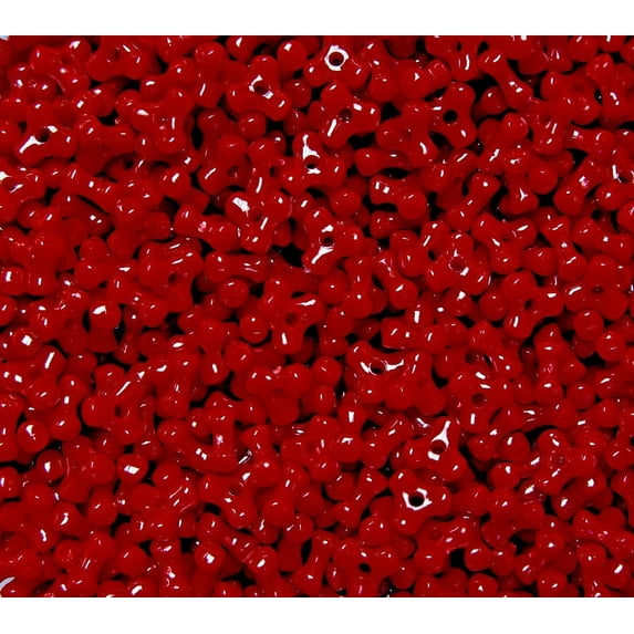 JOLLY STORE Crafts Red 11mm Tri Beads 500pc Made in USA