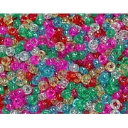JOLLY STORE Crafts Sparkle Multi 6.5x4mm Mini Pony Beads, Made in USA, 1000pcs