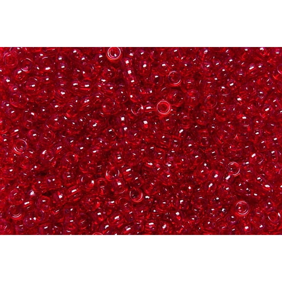 JOLLY STORE Crafts Transparent Raspberry 7x4mm Mini Pony Beads 1000pc made in USA