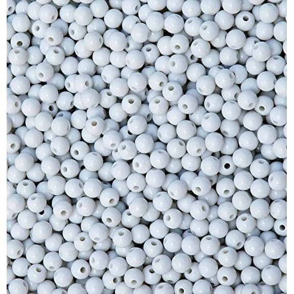 JOLLY STORE Crafts White 6mm Round Beads