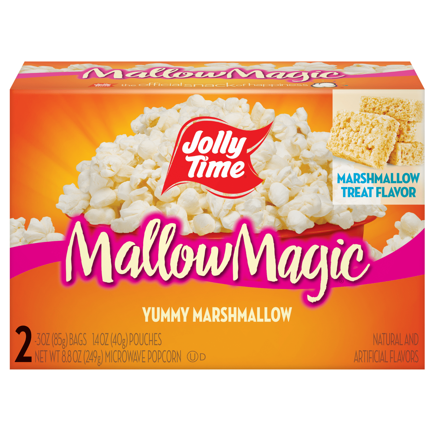 JOLLY TIME Mallow Magic 3.5 oz. 2 Ct Microwave Popcorn. GlutenFree Non