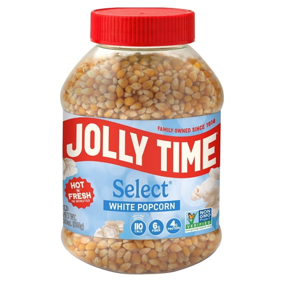 JOLLY TIME Select White Unpopped Popcorn Kernels, 30 oz Gluten-Free