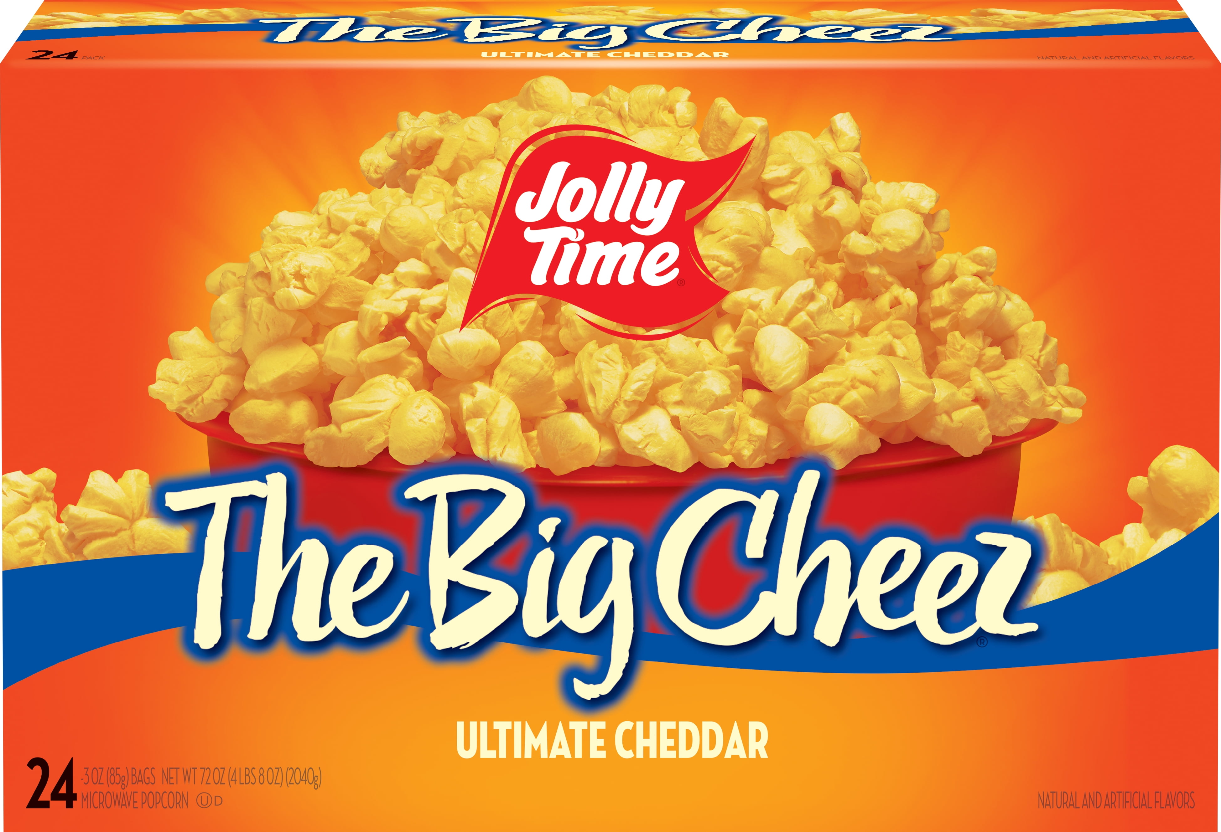 JOLLY TIME The Big Cheez Microwave Popcorn, 24 Ct (3.5 oz. Bags
