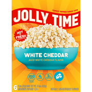 JOLLY TIME White Cheddar Microwave Popcorn, 2.9 oz, 6 Ct. Gluten-Free, Non-GMO