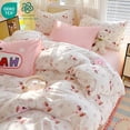 thumbnail image 1 of JOLUSERE 2-Piece Pink White Flowers Dachshund Comforter Twin Set , Soft Pink Dachshund Bedding Set for Kids Adults, 1 of 10